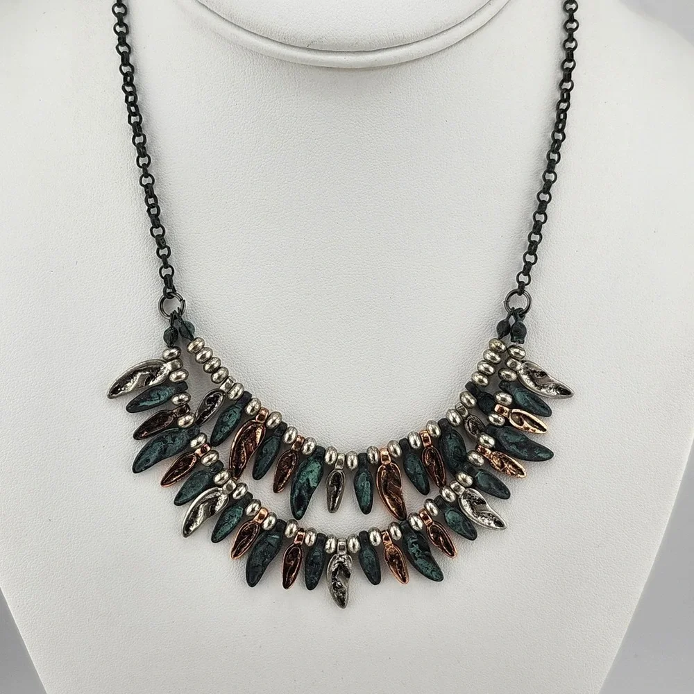Rustic Boho‎ Layered Fringe Necklace
